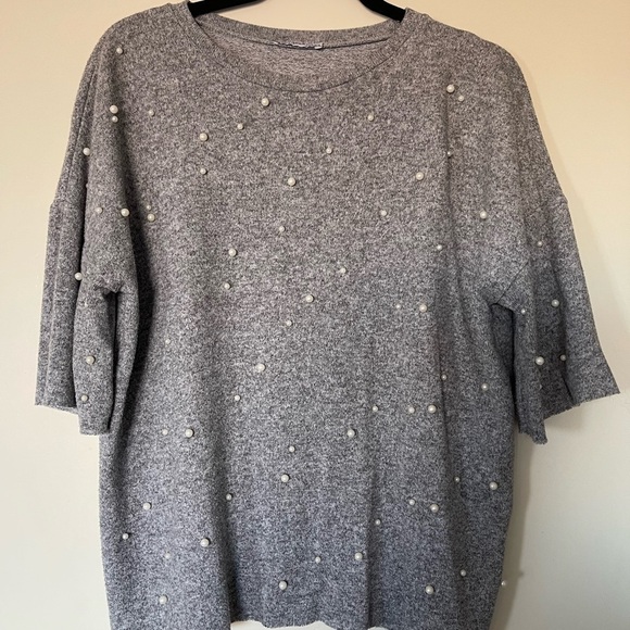 Zara Tops - Zara Pearl Embellished Top